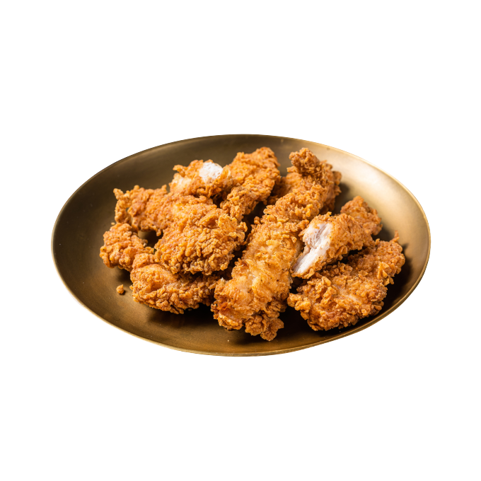 chicken tenders, ribs, wings