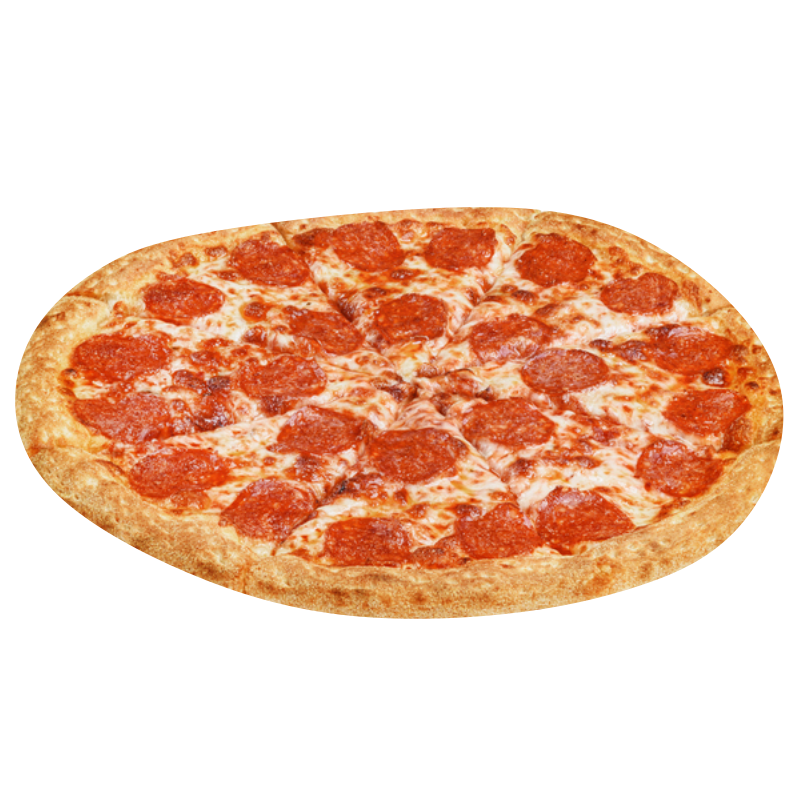 dry cured pepperoni pizza